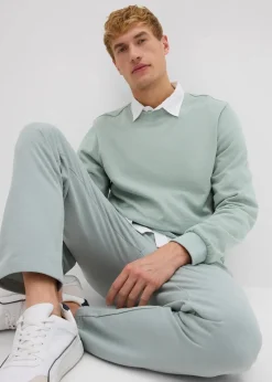 bonprix Sweat|Sportbekleidung|Sweatshirt grau grün