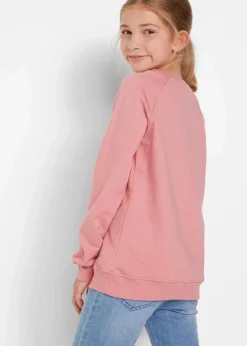 bonprix Mädchen 9-16 Jahre·Sweat & Strick|Mädchen 2-8 Jahre·Nachhaltigere Materialien|Sweatshirt aus reiner Baumwolle rauchrose