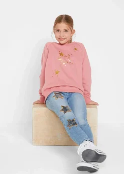 bonprix Mädchen 9-16 Jahre·Sweat & Strick|Mädchen 2-8 Jahre·Nachhaltigere Materialien|Sweatshirt aus reiner Baumwolle rauchrose