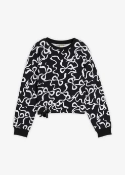 bonprix Mädchen 9-16 Jahre·Sweat & Strick|Mädchen 2-8 Jahre·Nachhaltigere Materialien|Sweatshirt aus reiner Bio-Baumwolle schwarz/weiß bedruckt