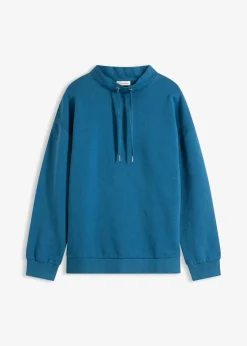 bonprix Bekleidung·Röcke|Bekleidung·Blusen & Tuniken|Sweatshirt aus reiner Bio-Baumwolle blaupetrol