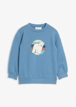 bonprix Jungen 2-8 Jahre·Nachhaltigere Materialien|Jungen 2-8 Jahre·Sweat & Strick|Sweatshirt aus reiner Bio-Baumwolle wellenblau
