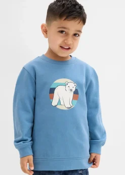 bonprix Jungen 2-8 Jahre·Nachhaltigere Materialien|Jungen 2-8 Jahre·Sweat & Strick|Sweatshirt aus reiner Bio-Baumwolle wellenblau