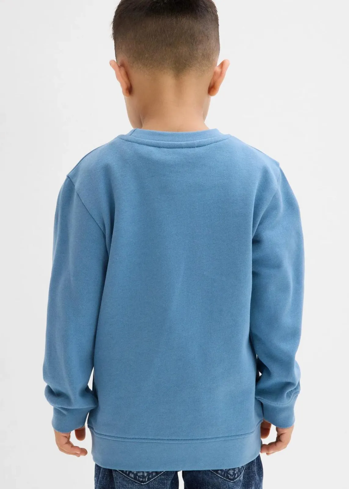 bonprix Jungen 2-8 Jahre·Nachhaltigere Materialien|Jungen 2-8 Jahre·Sweat & Strick|Sweatshirt aus reiner Bio-Baumwolle wellenblau