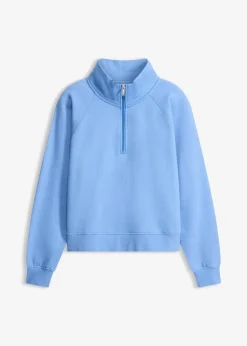 bonprix Bekleidung·Röcke|Bekleidung·Blusen & Tuniken|Sweatshirt aus reiner Bio-Baumwolle mittelblau