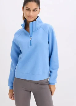bonprix Bekleidung·Röcke|Bekleidung·Blusen & Tuniken|Sweatshirt aus reiner Bio-Baumwolle mittelblau