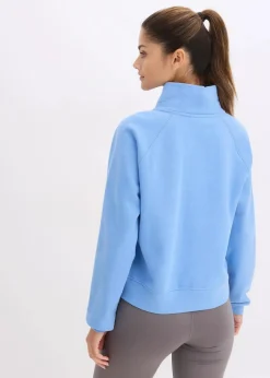 bonprix Bekleidung·Röcke|Bekleidung·Blusen & Tuniken|Sweatshirt aus reiner Bio-Baumwolle mittelblau