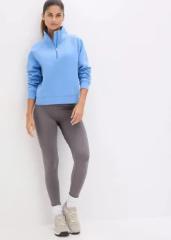 bonprix Bekleidung·Röcke|Bekleidung·Blusen & Tuniken|Sweatshirt aus reiner Bio-Baumwolle mittelblau