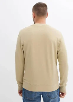 bonprix Sweat|Große Größen|Sweatshirt aus reiner Bio-Baumwolle (2er Pack) rauchblau+rauchkhaki bedruckt