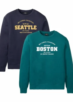 Sweatshirt aus reiner Bio-Baumwolle (2er Pack)|bonprix Online