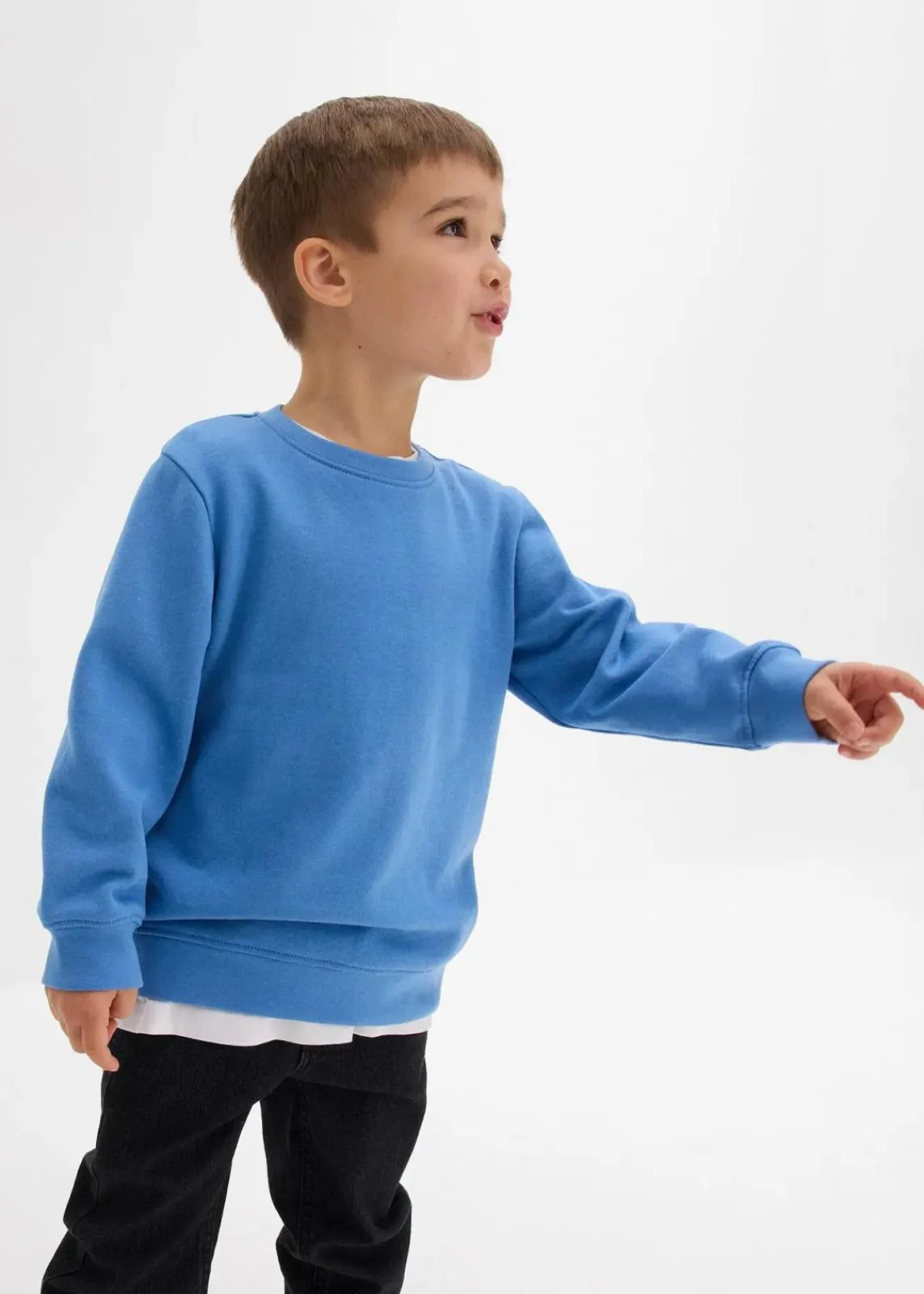 bonprix Jungen 2-8 Jahre·Sweat & Strick|Jungen 2-8 Jahre·Mehrfachpacks|Sweatshirt aus weichem Baumwoll-Mix (2er Pack) dunkelblau+kristallblau