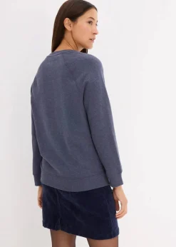 bonprix Bekleidung·Blusen & Tuniken|Sweat|Sweatshirt (2er Pack) anthrazit meliert+dunkelblau