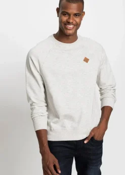 bonprix Große Größen|Sportbekleidung|Sweatshirt (2er Pack) indigo meliert+natur meliert