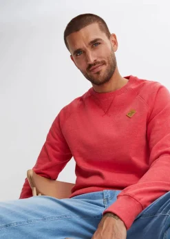 bonprix Sweat|Sportbekleidung|Sweatshirt (2er Pack) dunkelblau+rot