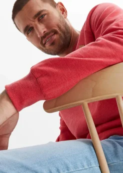 bonprix Sweat|Sportbekleidung|Sweatshirt (2er Pack) dunkelblau+rot