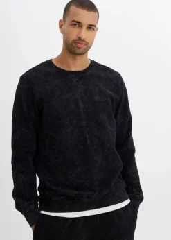 Sweatshirt in gewaschener Optik aus reiner Bio-Baumwolle|bonprix Clearance