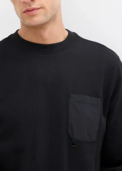 Sweatshirt mit Brusttasche aus Bio-Baumwolle|bonprix