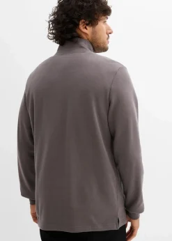 bonprix Sweat|Sportbekleidung|Sweatshirt mit praktischen Taschen und geradem Saum aus reiner Bio-Baumwolle grau