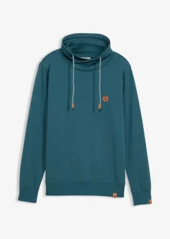 Sweatshirt mit Schalkragen aus reiner Bio-Baumwolle|bonprix Hot
