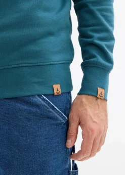 Sweatshirt mit Schalkragen aus reiner Bio-Baumwolle|bonprix Hot