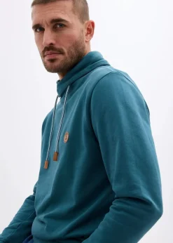 Sweatshirt mit Schalkragen aus reiner Bio-Baumwolle|bonprix Hot
