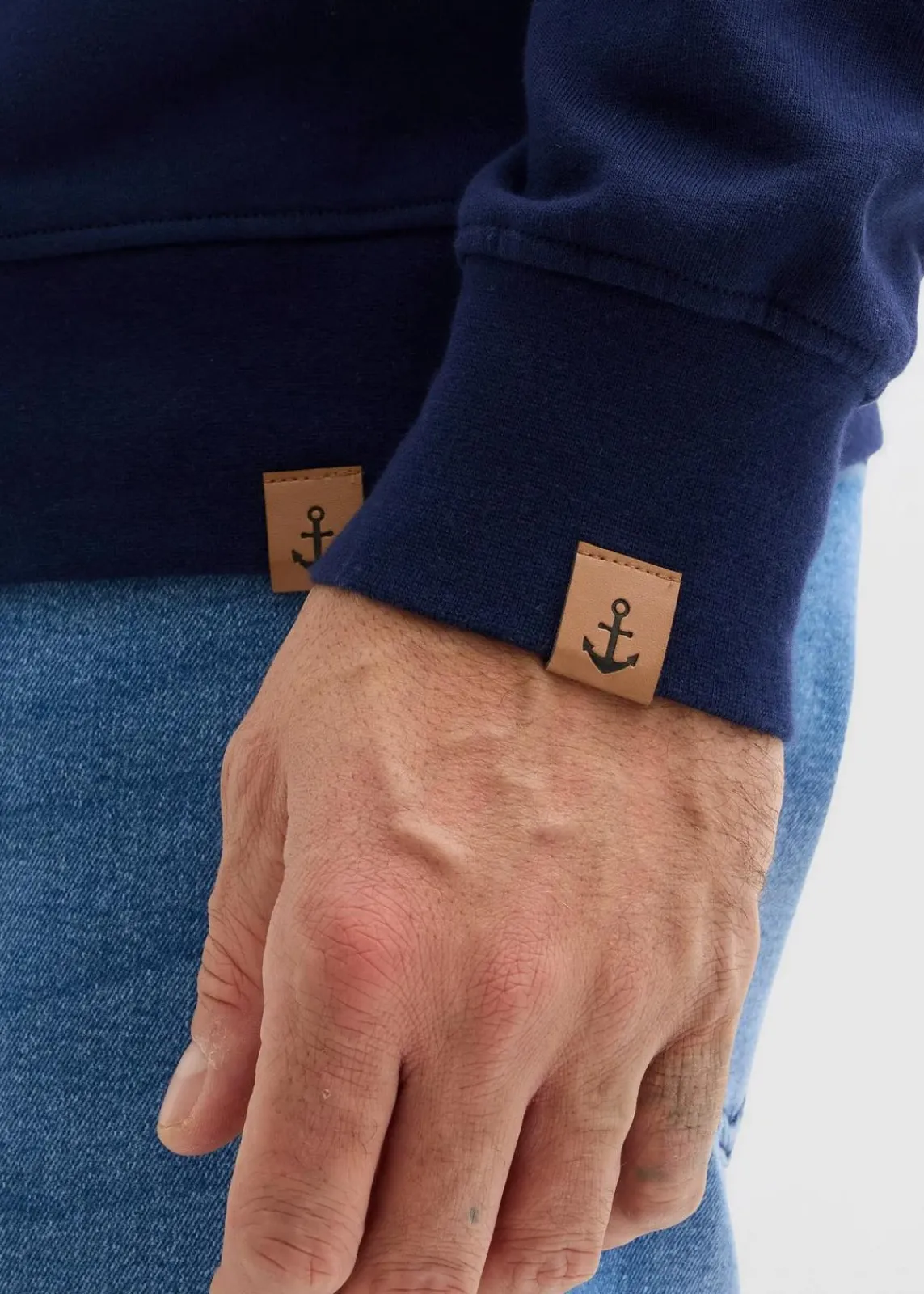 Sweatshirt mit Schalkragen aus reiner Bio-Baumwolle|bonprix Hot