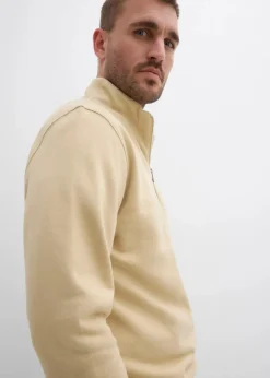 Sweatshirt mit Troyerkragen aus reiner Bio-Baumwolle|bonprix Discount