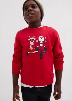 Sweatshirt mit Weihnachtsmotiv aus reiner Bio-Baumwolle|bonprix Outlet