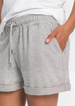 bonprix Nachhaltigere Materialien|Hosen|Sweat-Shorts hellgrau meliert