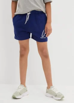 bonprix Jungen 9-16 Jahre·Shorts|Jungen 2-8 Jahre·Nachhaltigere Materialien|Sweat-Shorts aus Bio Baumwolle mitternachtsblau/weiß bedruckt
