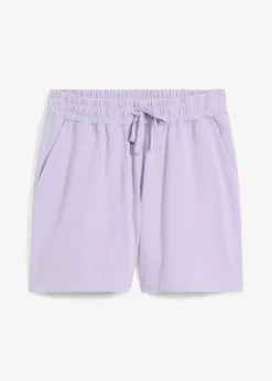 bonprix Nachhaltigere Materialien|Hosen|Sweat-Shorts aus reiner Baumwolle hellviolett