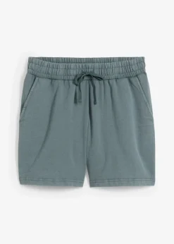 bonprix Bekleidung·Outdoorbekleidung|Bekleidung·Blusen & Tuniken|Sweat-Shorts aus reiner Baumwolle eukalyptusgrün