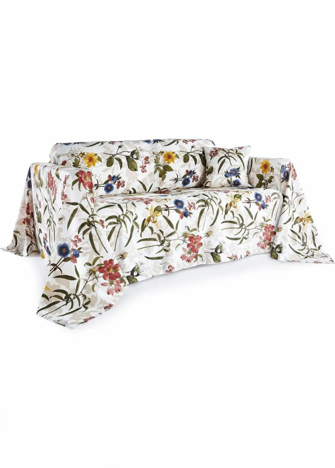 bonprix Geschirr & Servieren|Hussen & Sofaüberwürfe|Tagesdecke mit floralem Design beige