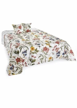 bonprix Geschirr & Servieren|Hussen & Sofaüberwürfe|Tagesdecke mit floralem Design beige