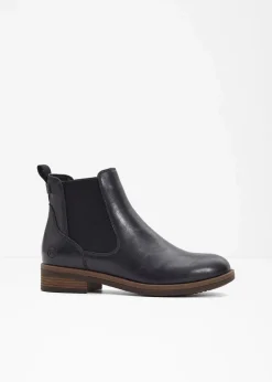 Tamaris High Heels|Gefütterte Winterschuhe|Chelsea-Boots dunkelblau