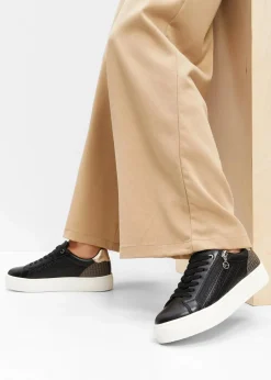 Tamaris High Heels|Komfortschuhe|Plateau-Sneaker mit Reißverschluss schwarz