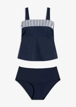 bonprix Nachhaltigere Materialien|Tankinis|Tankini mit breiteren Trägern (2-tlg.Set) dunkelblau