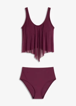 Tankini mit transparentem Mesh (2-tlg.Set)|bonprix New