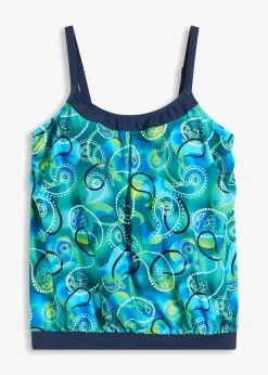 bonprix Nachhaltigere Materialien|Mix & Match|Tankini Oberteil blau bedruckt