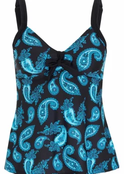 bonprix Nachhaltigere Materialien|Mix & Match|Tankini Oberteil schwarz/türkis paisley
