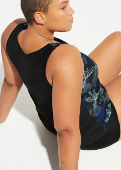 bonprix Nachhaltigere Materialien|Tankinis|Tankini (2-tlg.Set) schwarz floral