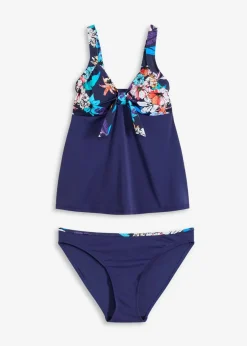 bonprix Tankinis|Bademode·Tankinis|Tankini (2-tlg.Set) blau floral