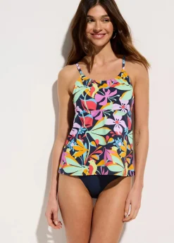 bonprix Nachhaltigere Materialien|Tankinis|Tankini (2-tlg.Set) dunkelblau floral