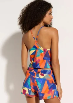 bonprix Nachhaltigere Materialien|Tankinis|Tankini (2-tlg.Set) mit Shorts bunt bedruckt