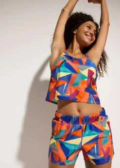 bonprix Nachhaltigere Materialien|Tankinis|Tankini (2-tlg.Set) mit Shorts bunt bedruckt
