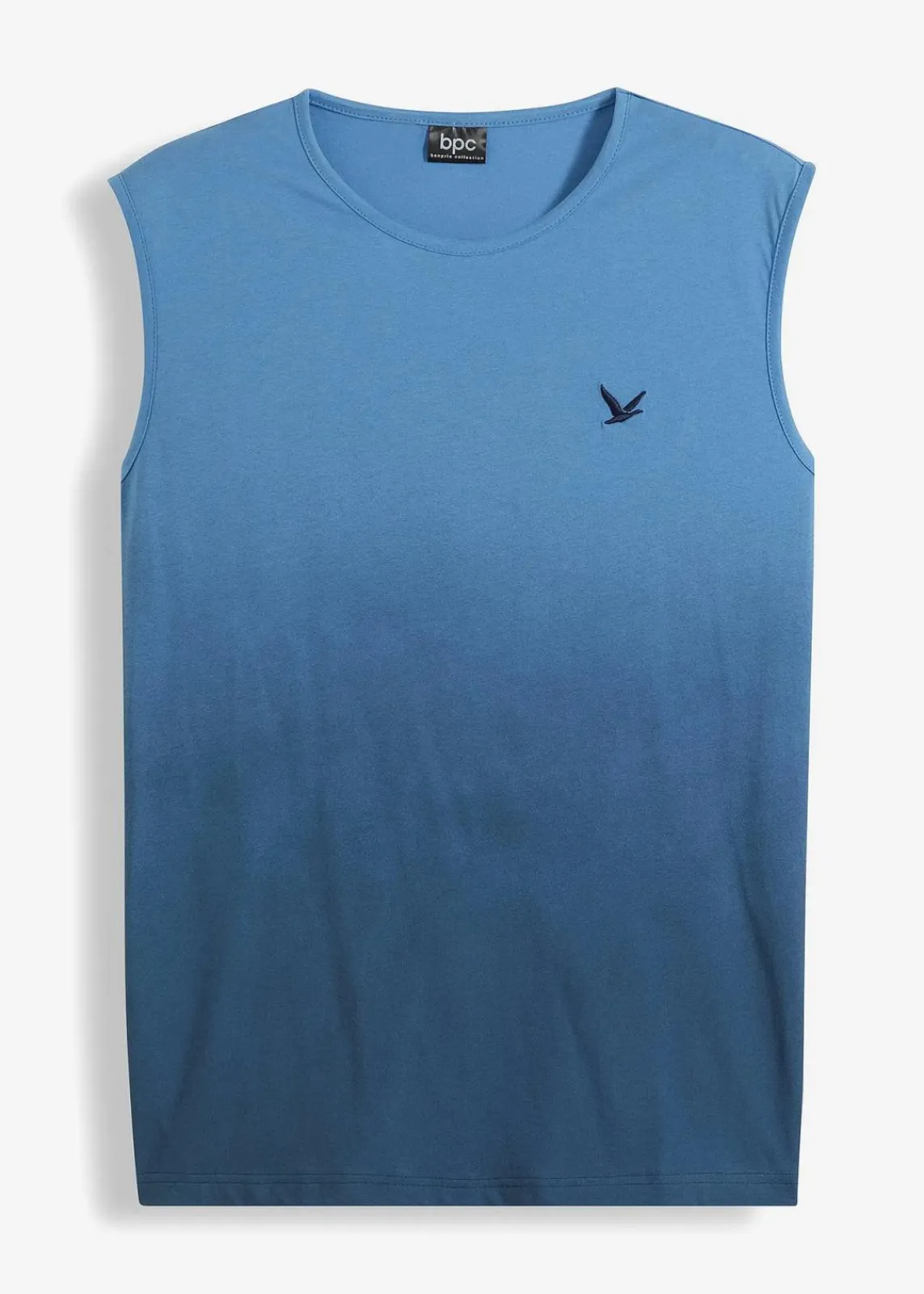 bonprix Große Größen|Shirts & Polos|Tanktop aus reiner Bio-Baumwolle dunkelblau/kristallblau