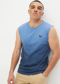 bonprix Große Größen|Shirts & Polos|Tanktop aus reiner Bio-Baumwolle dunkelblau/kristallblau