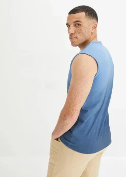bonprix Große Größen|Shirts & Polos|Tanktop aus reiner Bio-Baumwolle dunkelblau/kristallblau