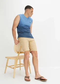 bonprix Große Größen|Shirts & Polos|Tanktop aus reiner Bio-Baumwolle dunkelblau/kristallblau