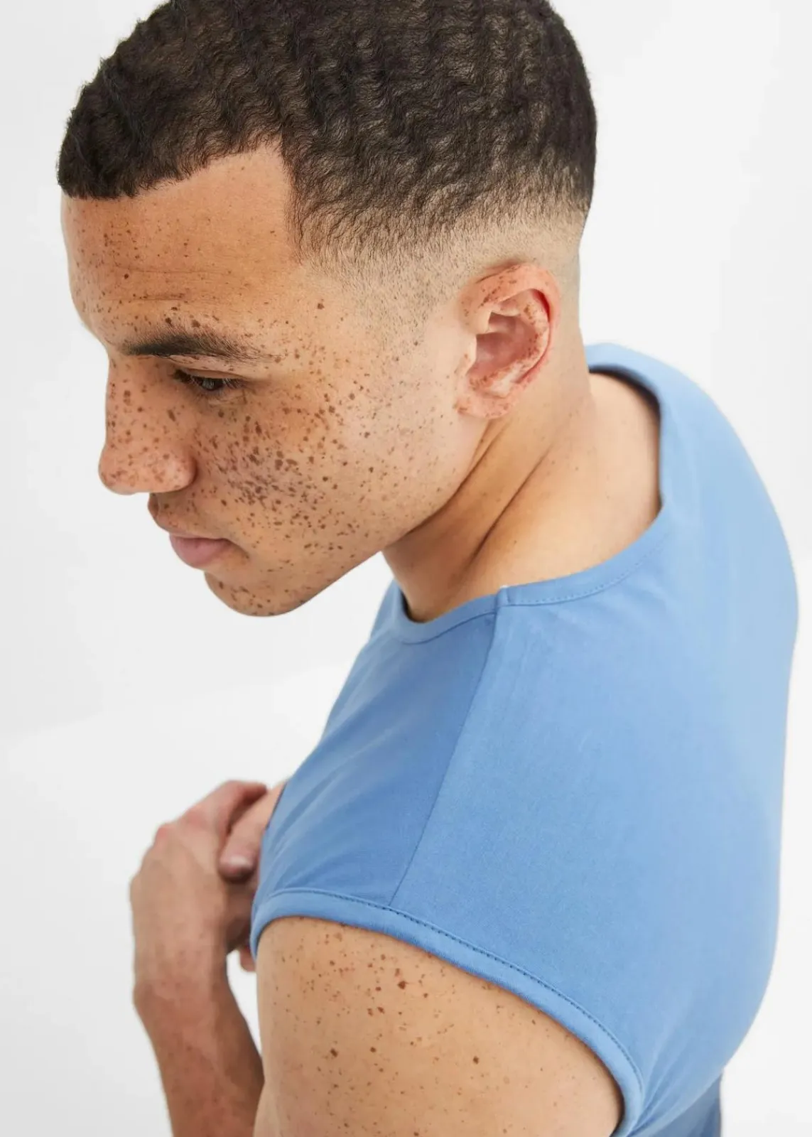 bonprix Große Größen|Shirts & Polos|Tanktop aus reiner Bio-Baumwolle dunkelblau/kristallblau